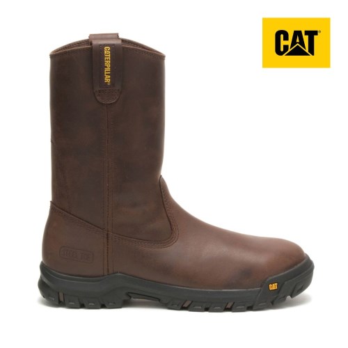 Caterpillar Drawbar Steel Toe Werkschoenen Heren DonkerBruin (KPUE.NL)